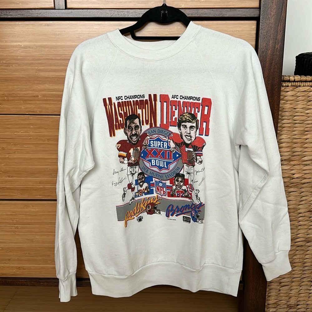 Vintage 1987 Super Bowl XXII  Washington vs Denver Sweatshirt